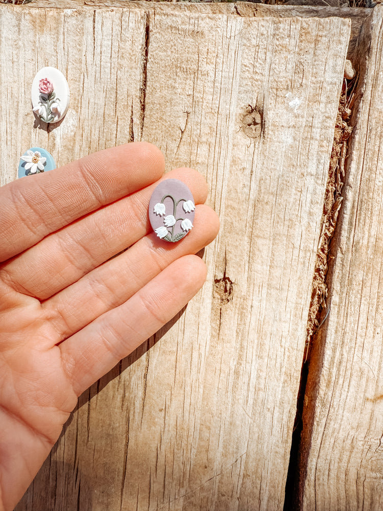 Birth Flower Stud Earrings