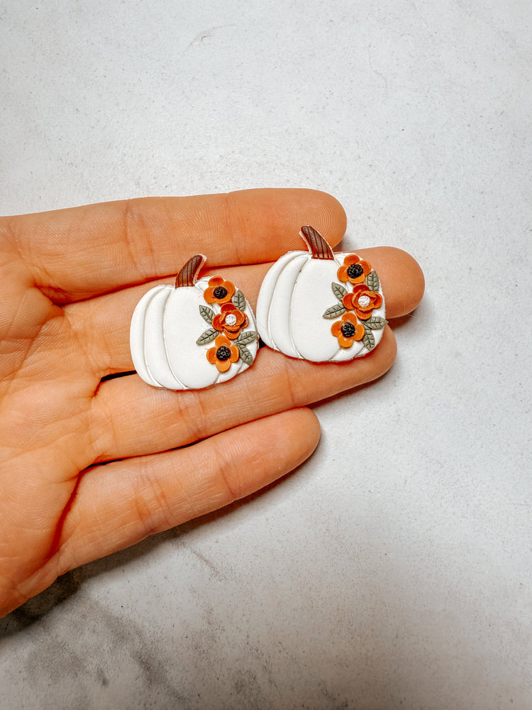 Pumpkin Hoop Earrings
