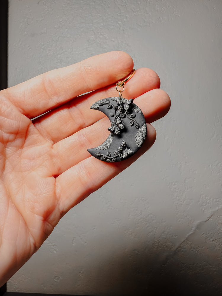 Midnight Garden Moon Dangles