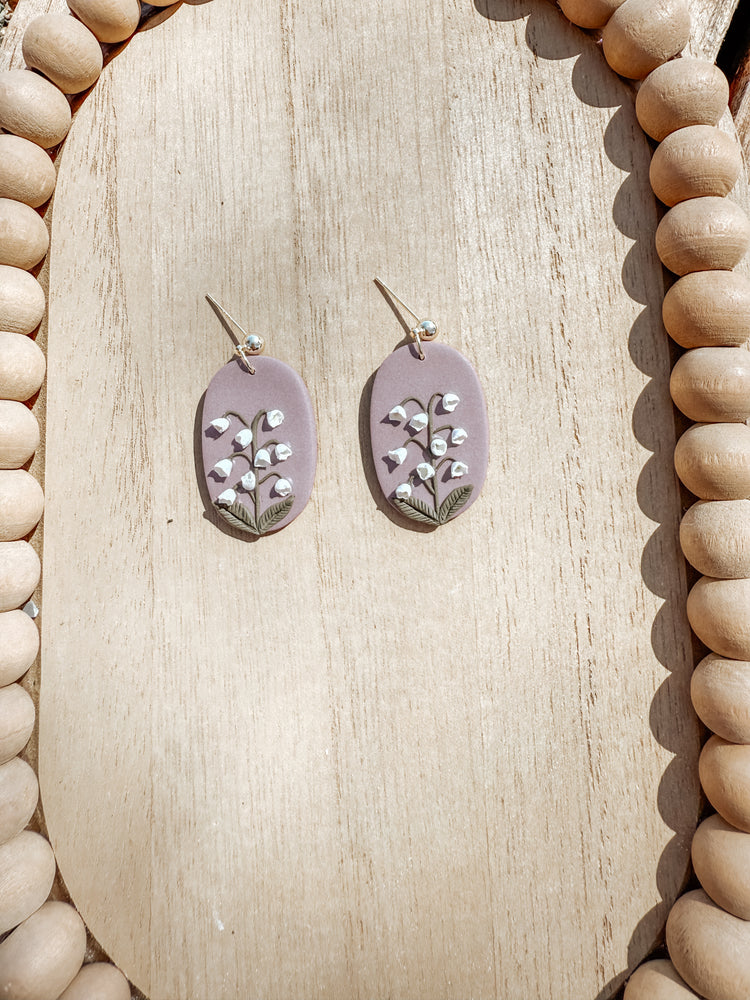 Lily Of The Valley May Birth Flower Dangle Earrings