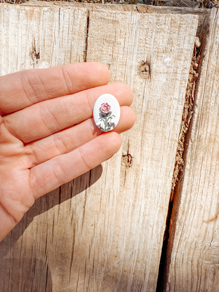 Birth Flower Stud Earrings