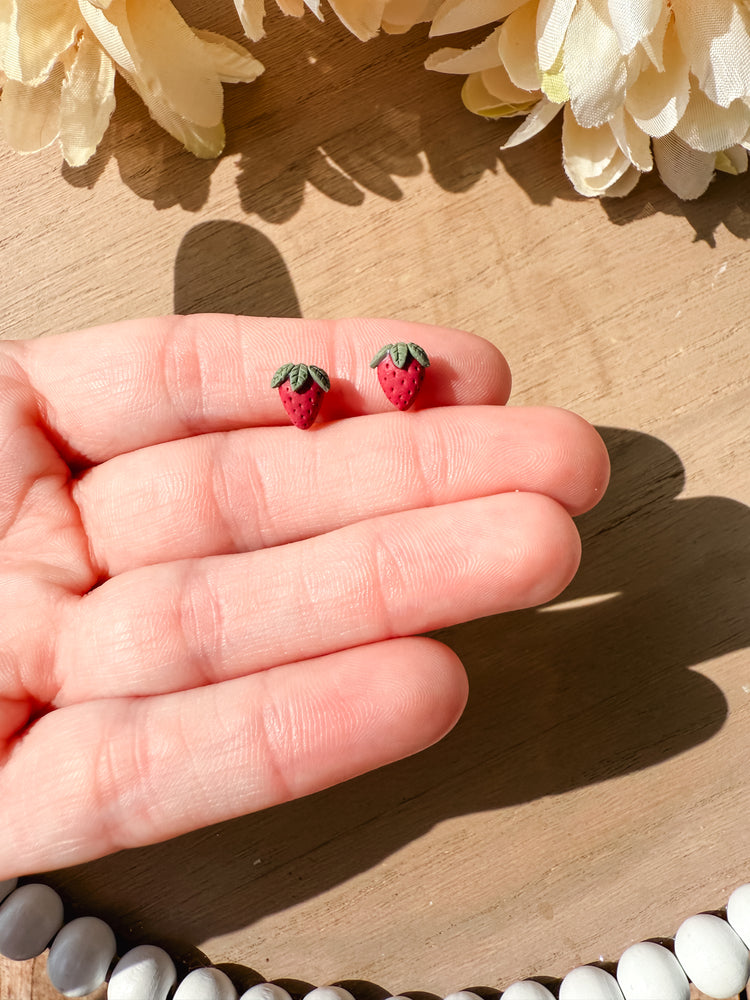 Tiny Fruit Stud Earrings