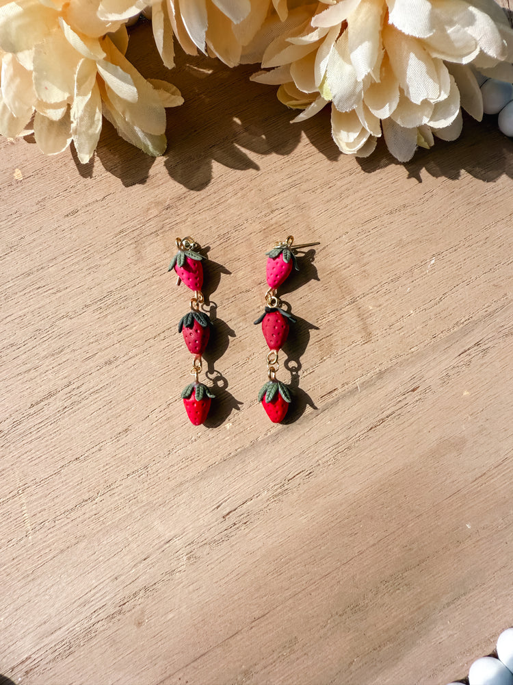 Strawberry Tier Dangle Earrings