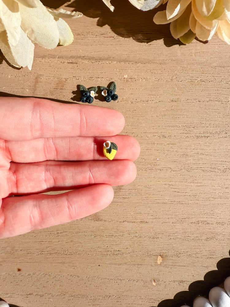 Tiny Fruit Stud Earrings