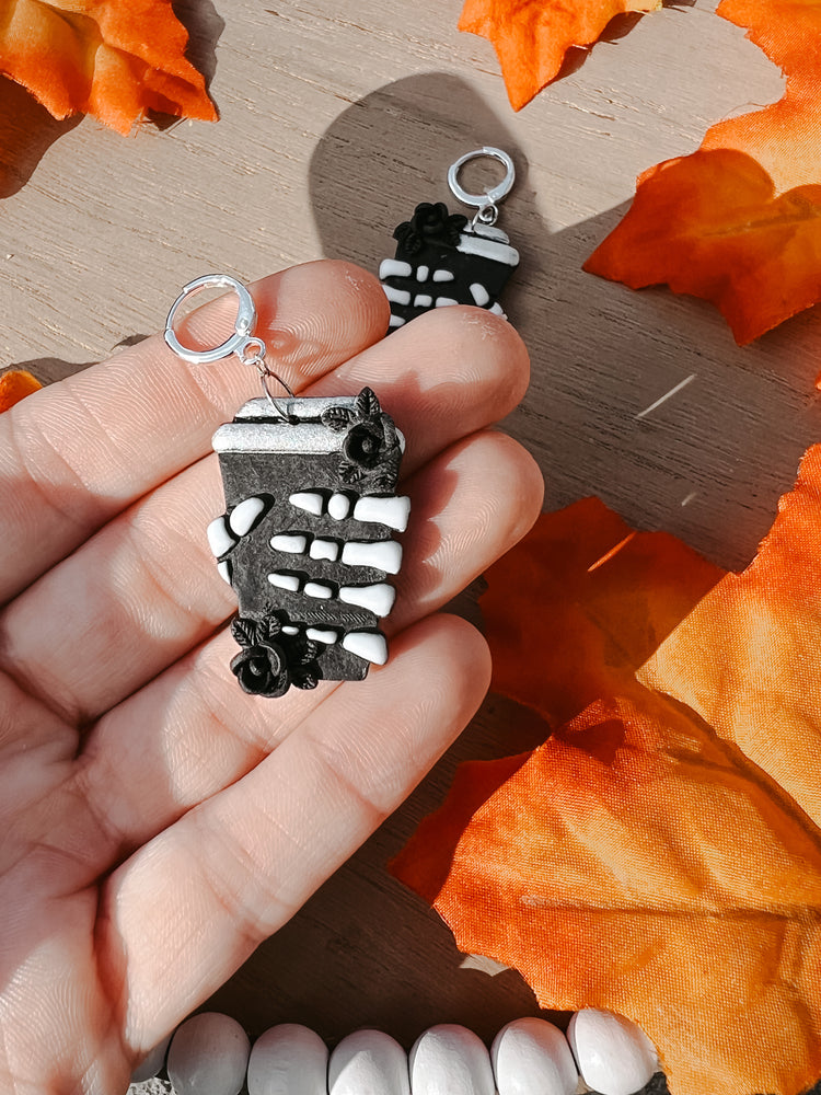 Skeleton Latte Dangle Earrings