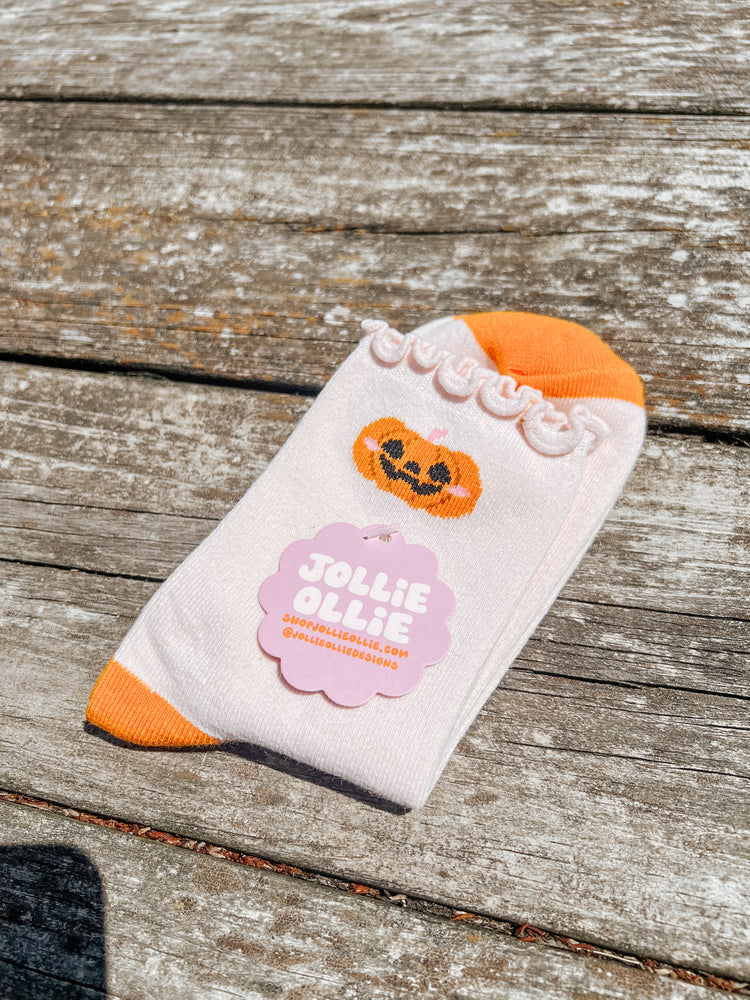 Pumpkin Ruffle Socks