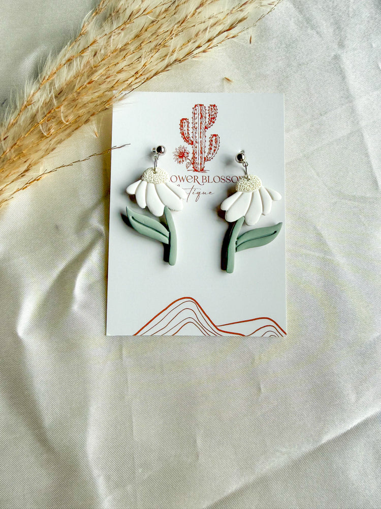 Daisy Flower Dangle Earrings