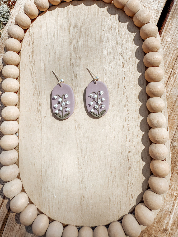 Lily Of The Valley May Birth Flower Dangle Earrings