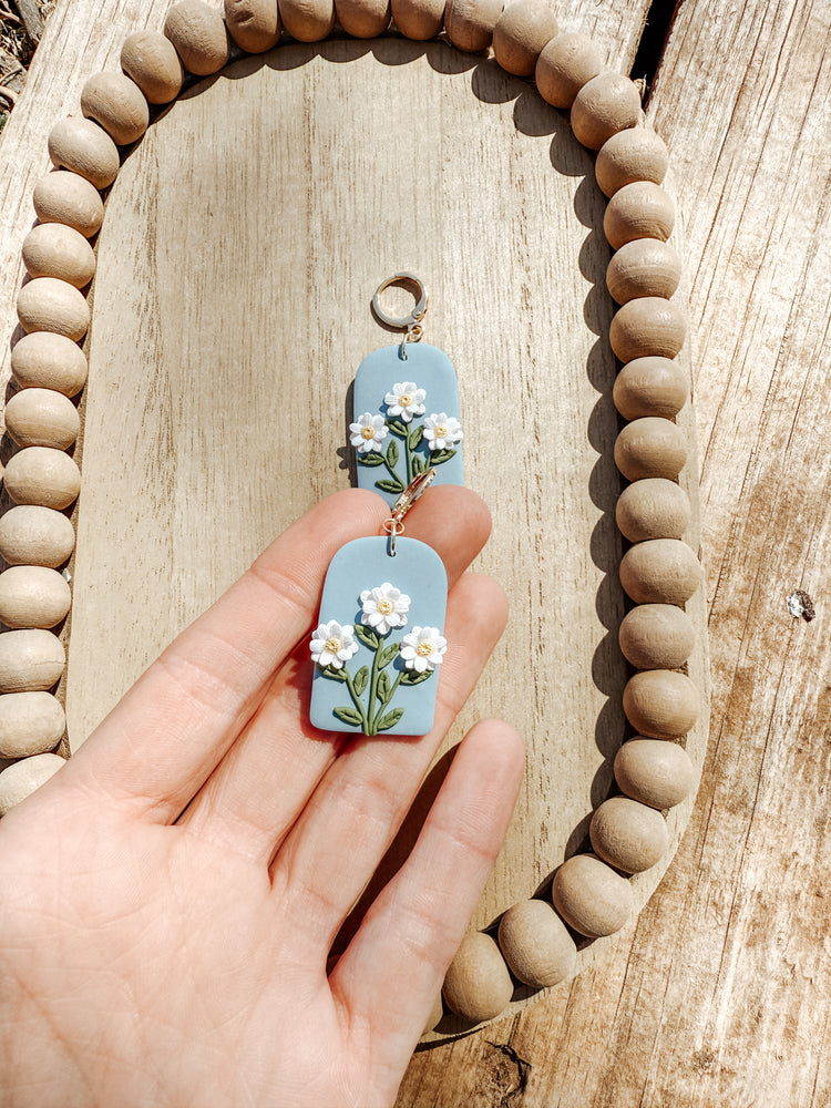 Daisy April Birth Flower Earrings
