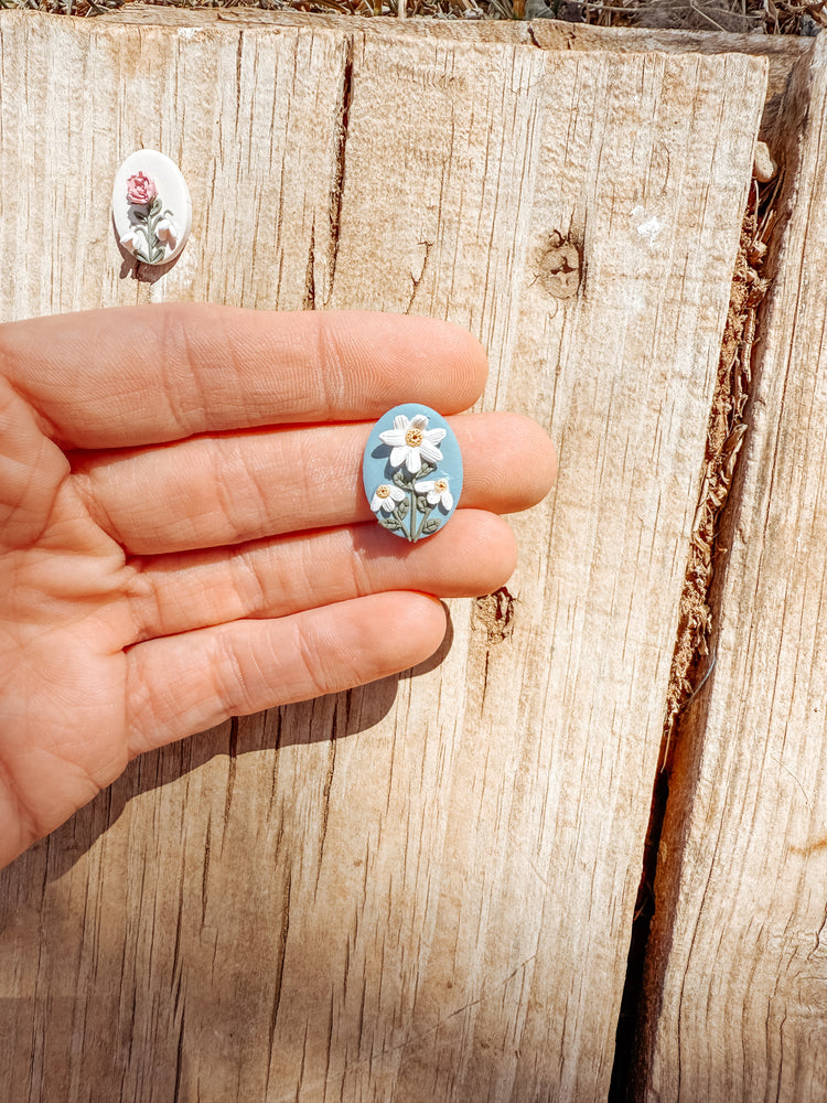 Birth Flower Stud Earrings