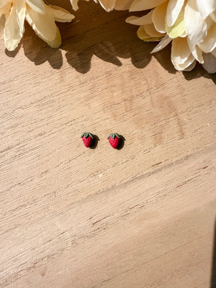 Tiny Fruit Stud Earrings