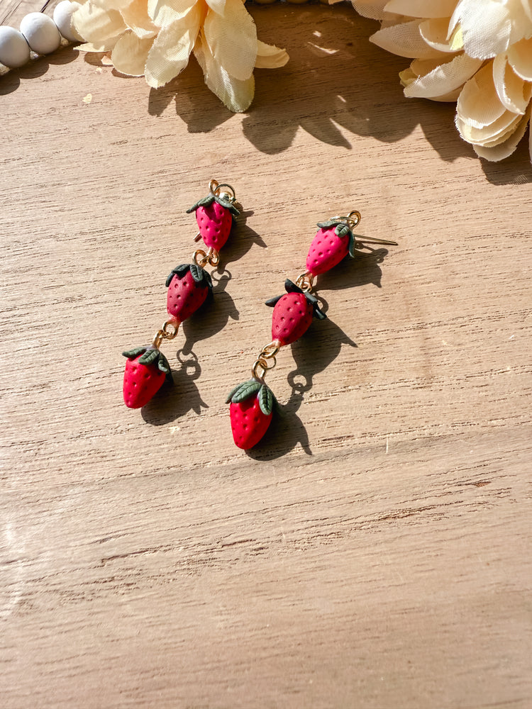 Strawberry Tier Dangle Earrings