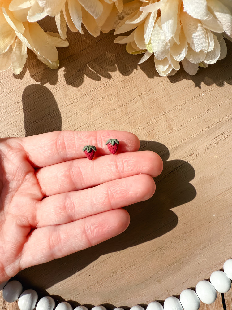 Tiny Fruit Stud Earrings