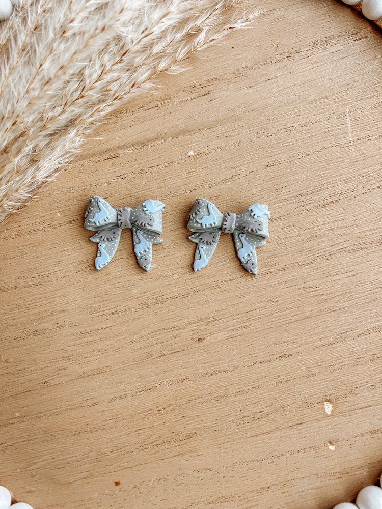 Dino Bow Stud Earrings