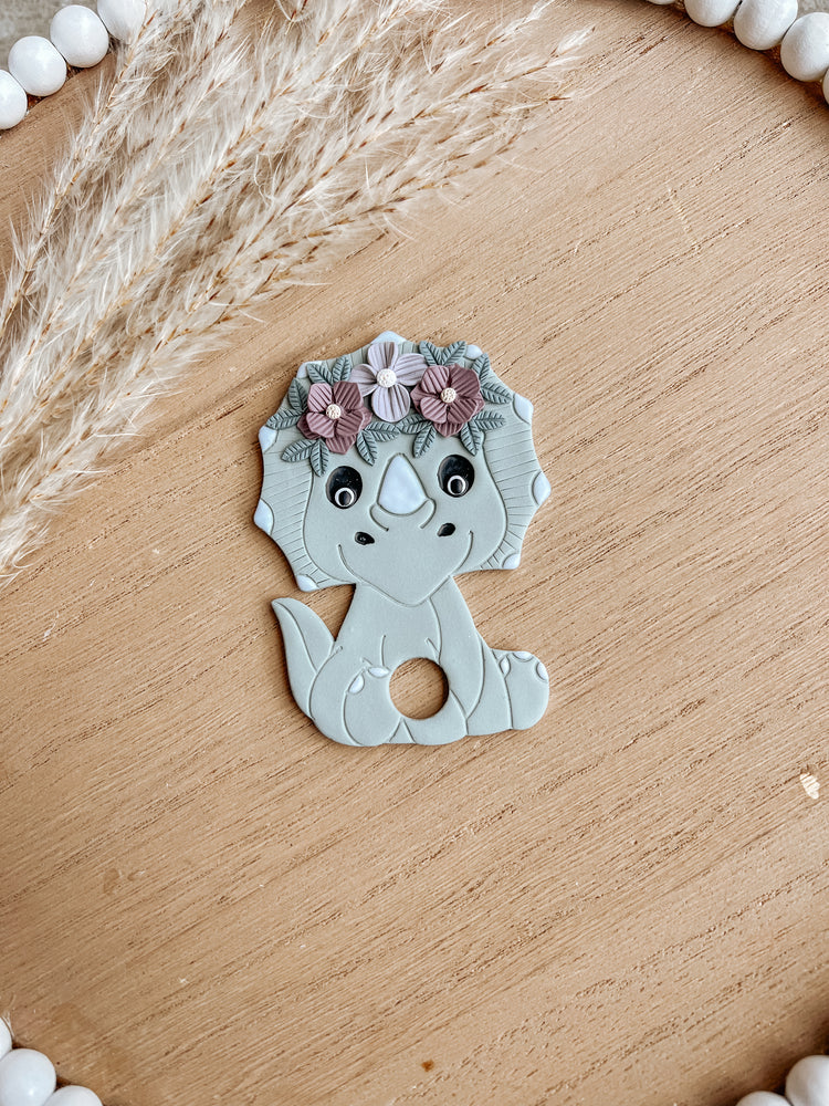 Triceratops Floral Stanley Plate