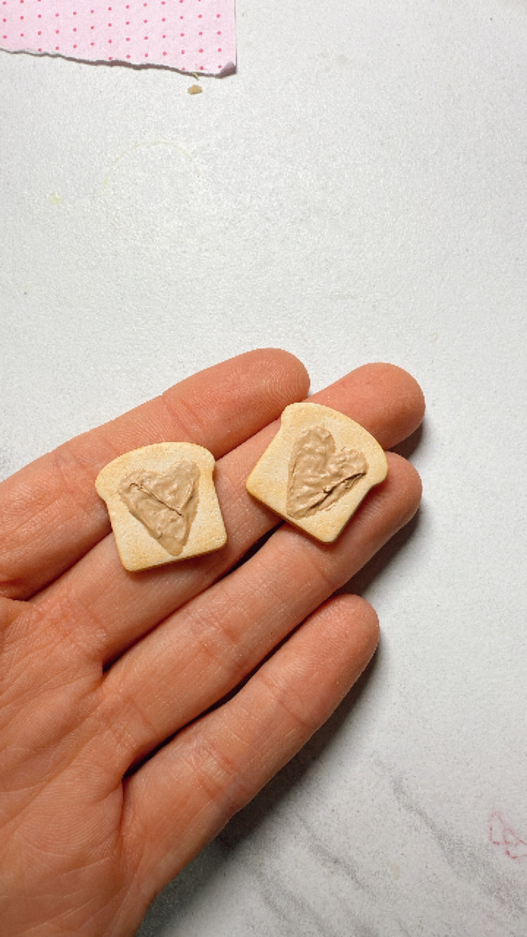 PB Heart Earrings