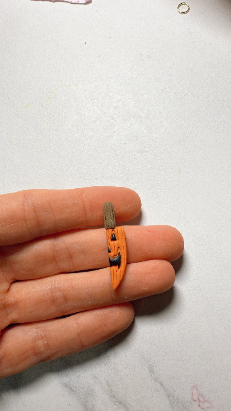 Pumpkin knife charm