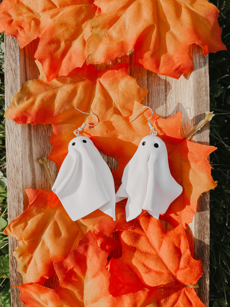 3D Ghosts Dangle Earrings