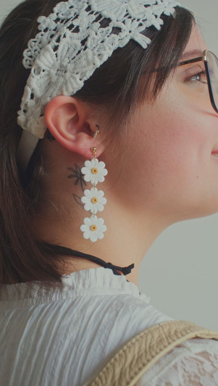 Daisy Tier Dangle Earrings