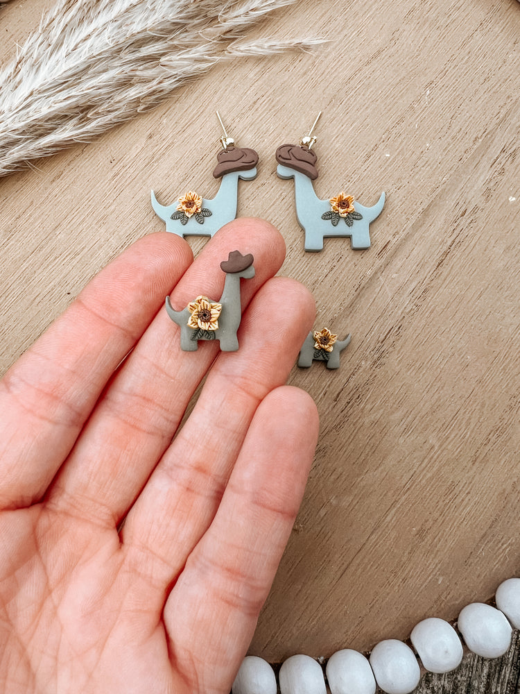 Cowboy Dinosaur Earrings