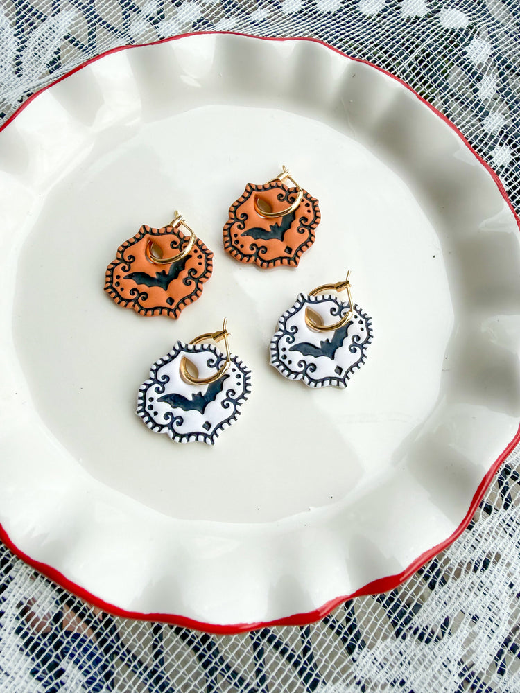 Vintage Halloween Bat Earrings