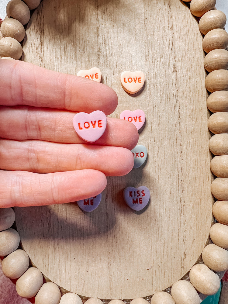 Conversation Heart Stud Earrings