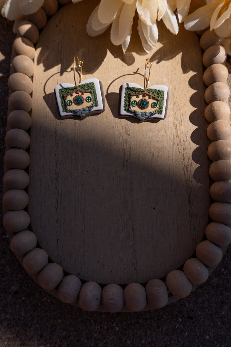 Fantasy Hobbit House Earrings