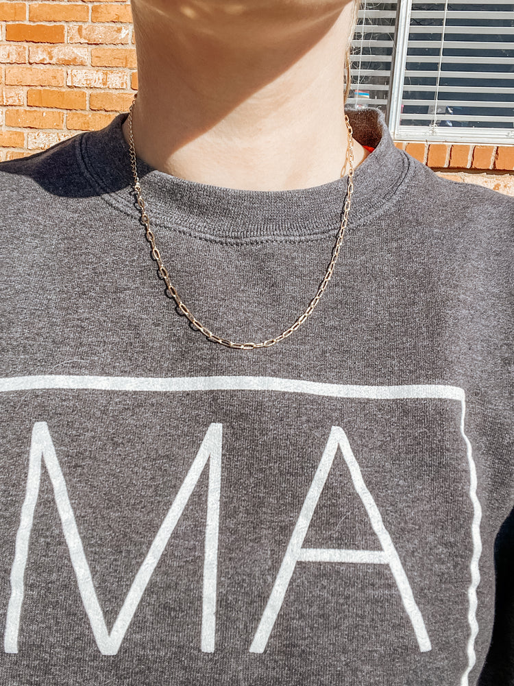 Gold Filled Paper Clip Necklace Chain