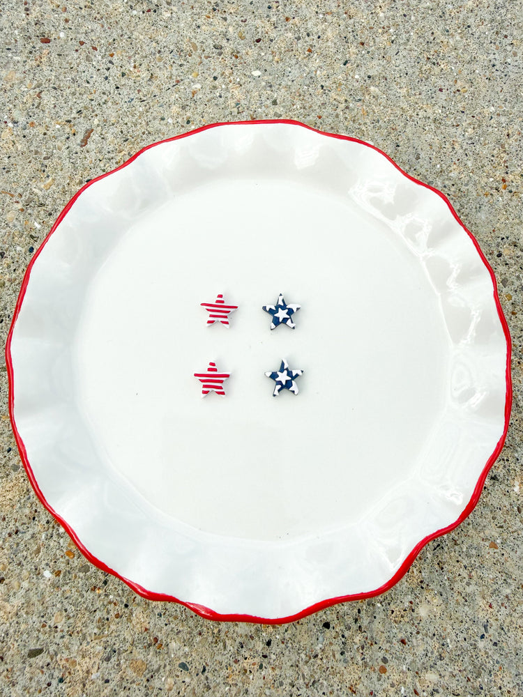Patriotic Star Stud Earrings