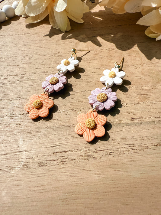 Blossoms Tier Dangle Earrings