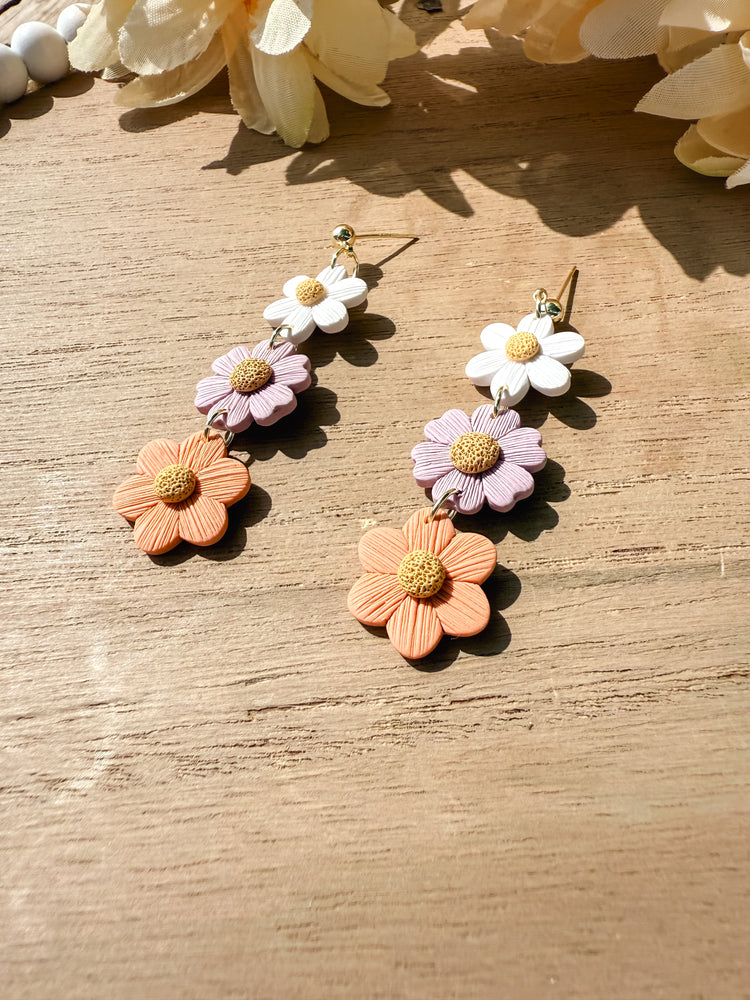 Blossoms Tier Dangle Earrings