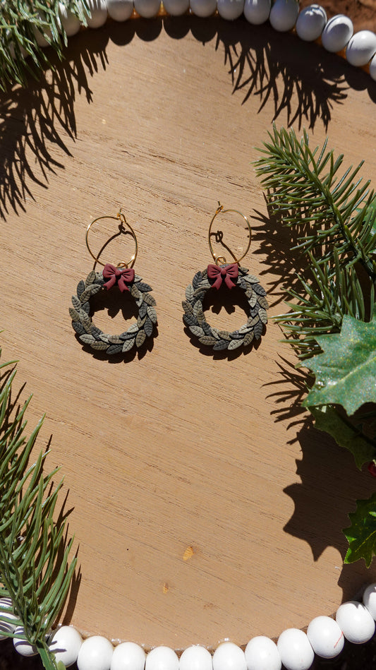 Evergreen Wreath Earrings