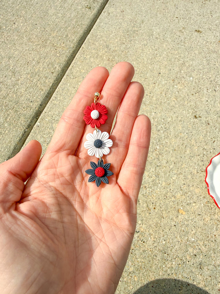 Americana Floral Dangle Earrings
