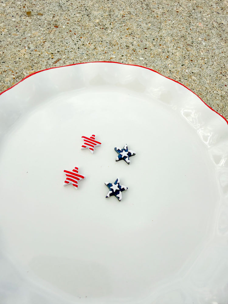 Patriotic Star Stud Earrings