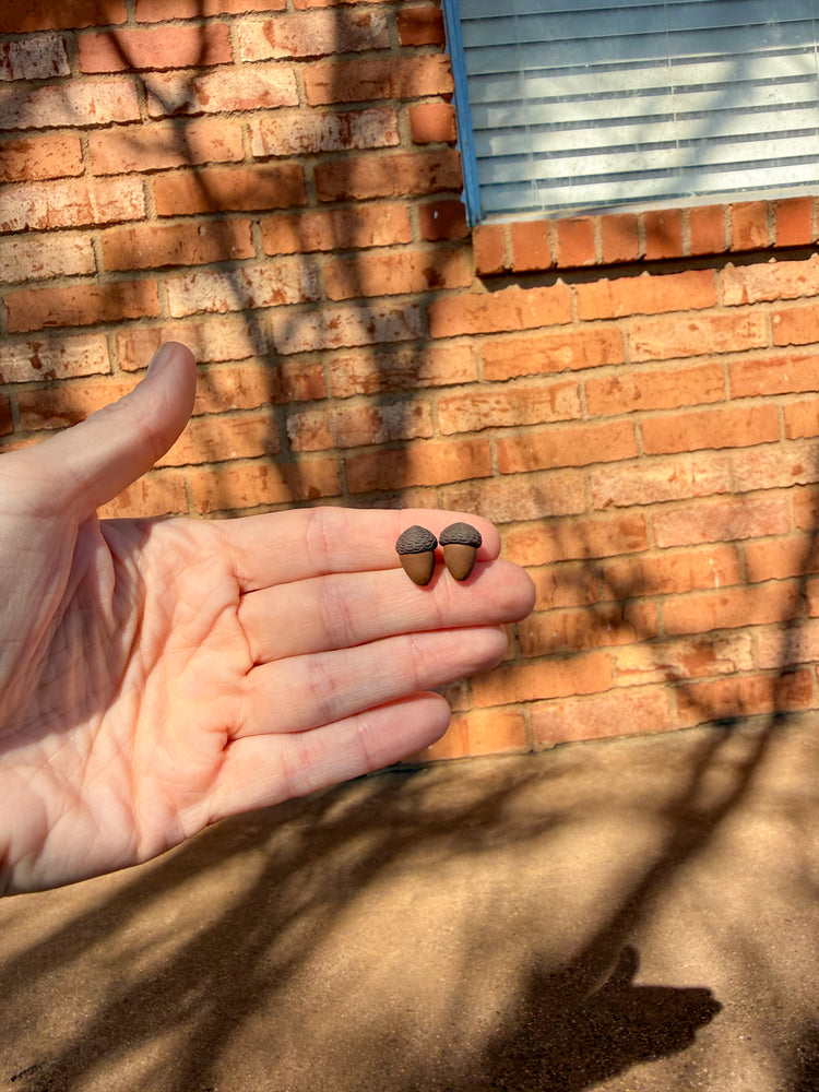 Miniature Acorn Stud Earrings
