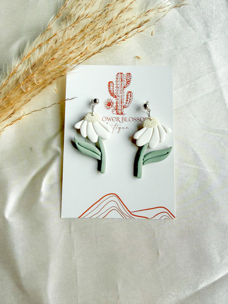 Daisy Flower Dangle Earrings