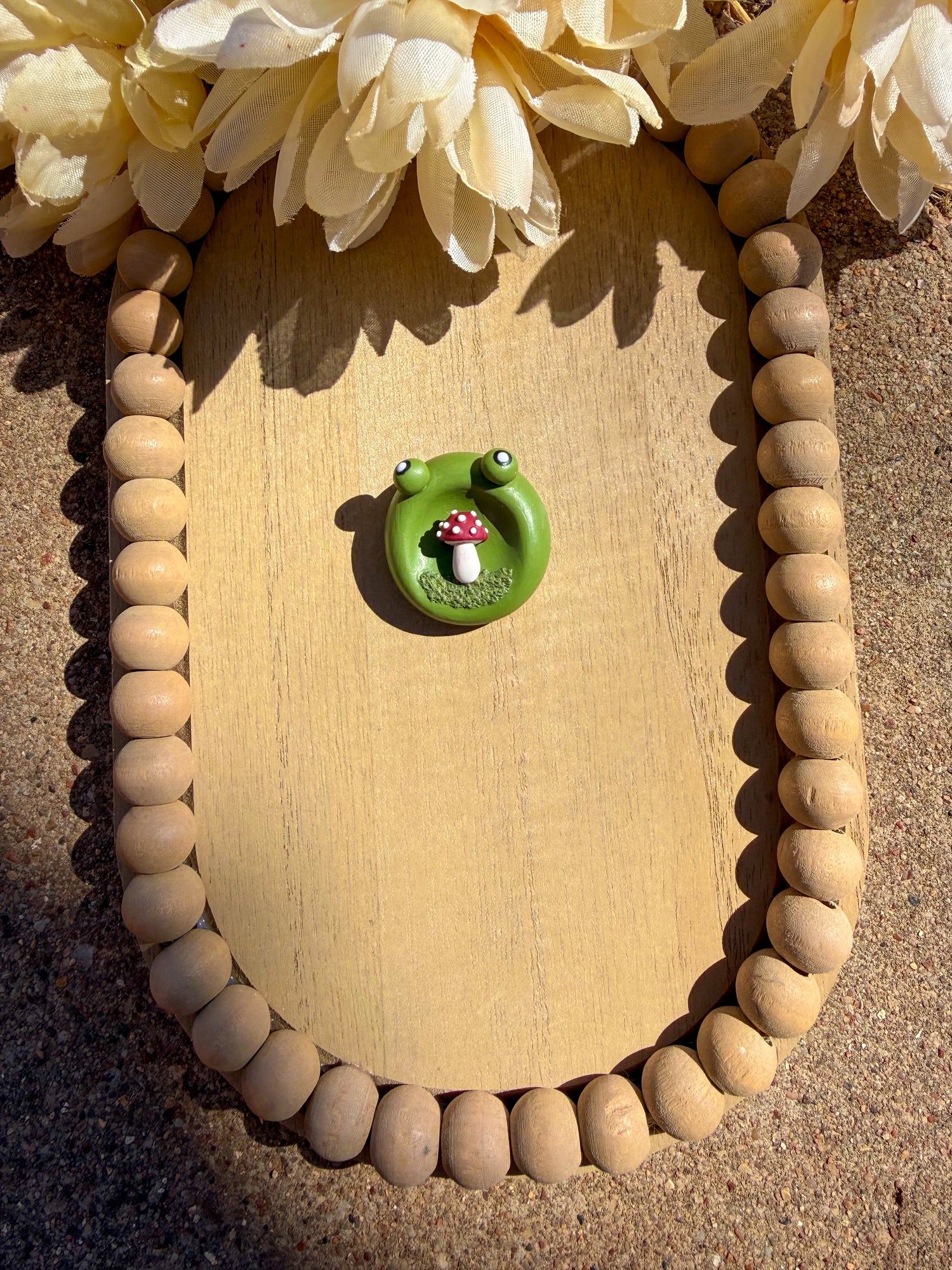 Green frog worry stone for anxiety and stress relief