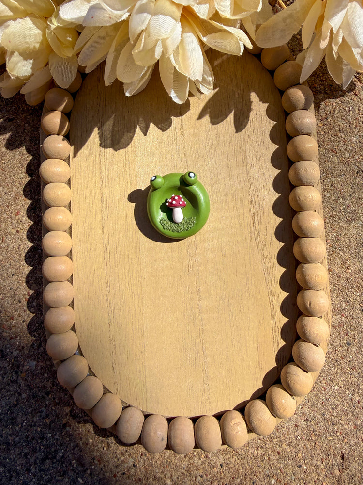 Green frog worry stone for anxiety and stress relief