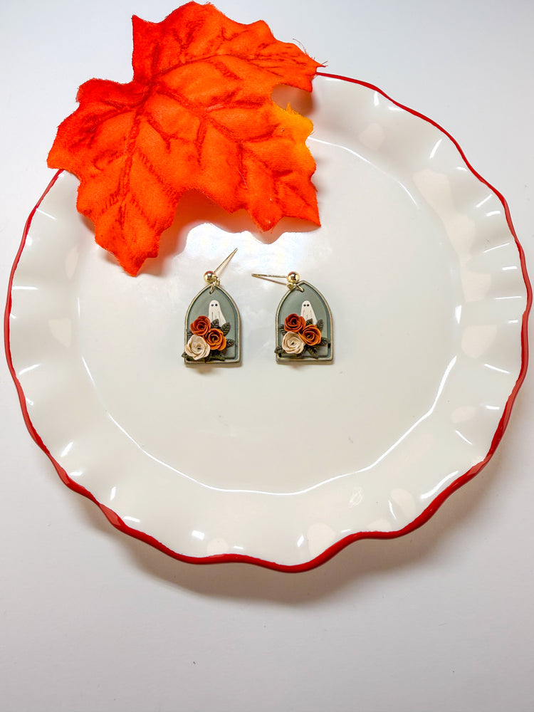 Boo-tanical Ghost Dangle Earrings