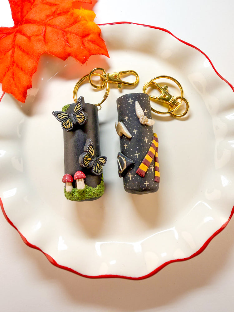 Forestcore & Wizard Chapstick Holder Keychain