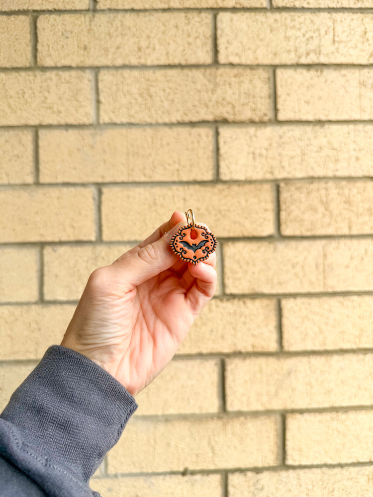 Vintage Halloween Bat Earrings