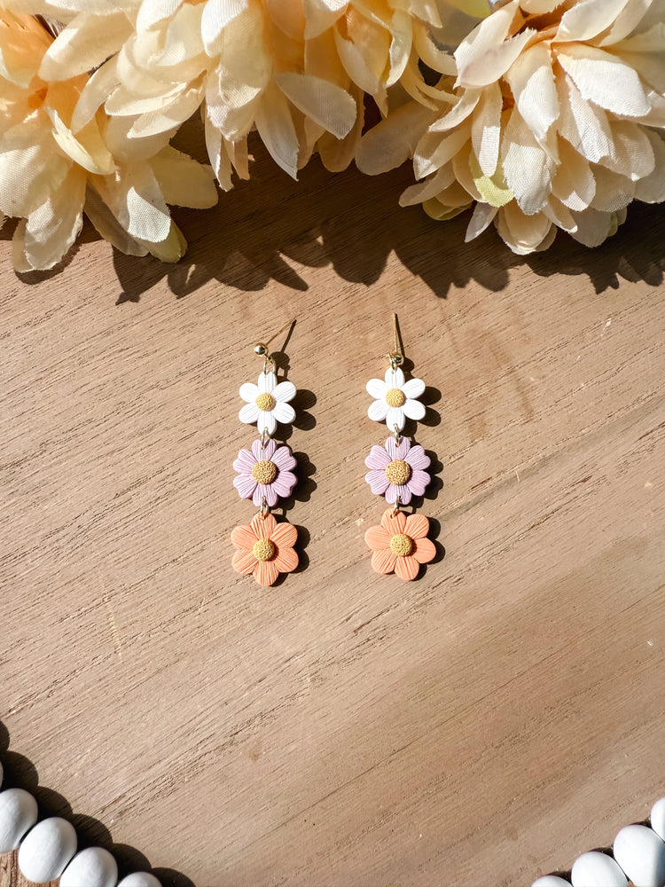 Blossoms Tier Dangle Earrings