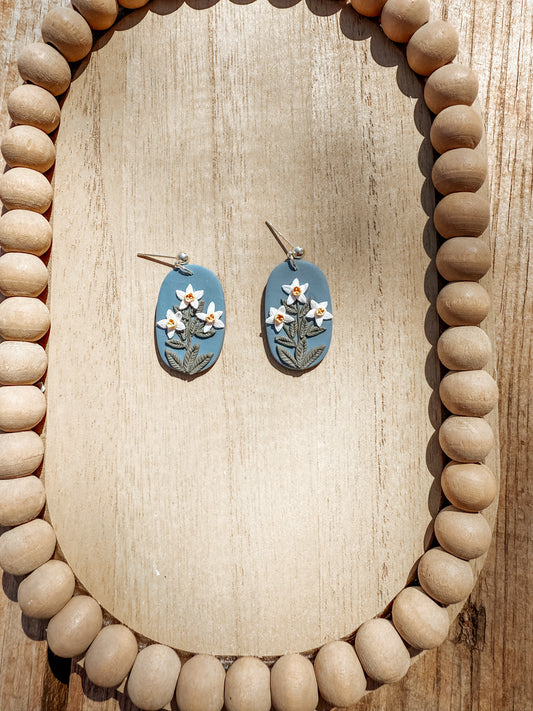Daffodil March Birth Flower Earrings