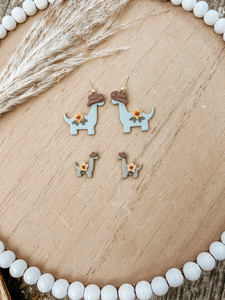 Cowboy Dinosaur Earrings