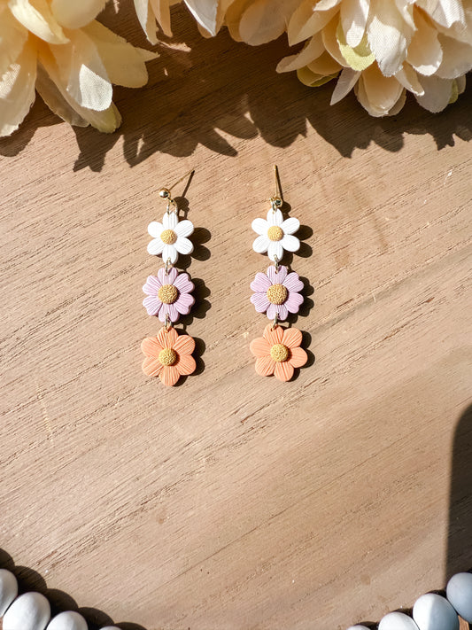Blossoms Tier Dangle Earrings