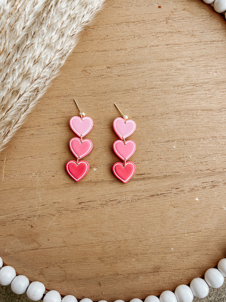 Tier Heart Dangle Earrings OG