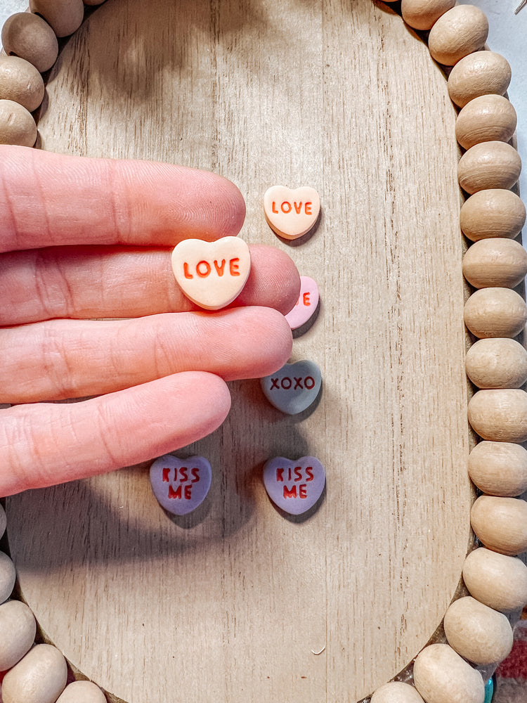 Conversation Heart Stud Earrings