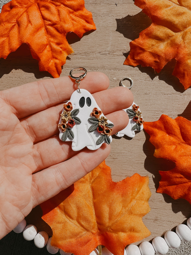 Floral OG Ghost Huggie Earrings