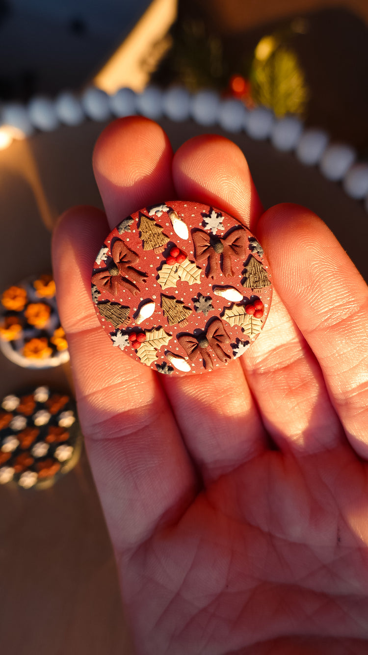 Interchangeable Clay Badge Reel Toppers