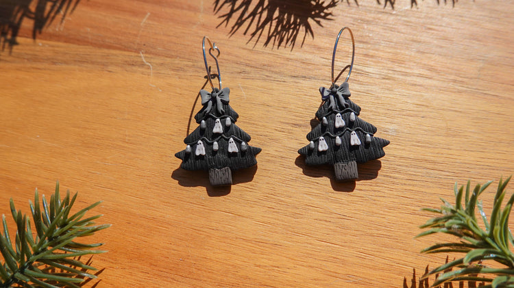 Ghostmas Tree Earrings